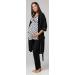 HAPPY MAMA Women's Maternity Nursing 3pcs Nightwear Set - Black Hearts & Black - Buy Online on SooperMarket.com