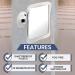 Fogless 3X Magnifying Shower Mirror with Suction Cup, Shatterproof Surface and 360 Swivel - 6.3 x 6.3 - Buy Online on SooperMarket.com