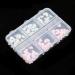 Nail Art Decoration Pink and White Heart Shape Nail Art Accessories Cute 3D Safe for DIY - Buy Online on SooperMarket.com