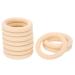 10 Untreated Wooden Baby Bite Rings - Smooth Circle Connectors for DIY Crafts (65mm) - Buy Online on SooperMarket.com