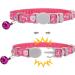 Tagme Personalized Cat Collar - Adjustable Safety Neck Band for Cats (2-Pack) - Pink - Custom Name & Phone Number Fits 18-28 cm - Buy Online on SooperMarket.com