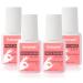Sularpek 4 PCS Nail Glue 7ML Nail Glue Extra Strong Brush on Nail Glue Strong Nail Glue False Nail Glue Extra Strong Nail Glue Gel Nail Glue for Applying Artificial Nail Tips Manicure