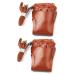 Minkissy 2st bag for cosmetic brush Tool pocket for hairstyling hairdresser waist holder hairdressing belt bag make-up bag bag tool holder belt bag vintage scissor stand mediumx2pcs braunx2st