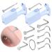 Firstomato 2pcs Sterile Nose Piercing Gun Self Use Nose Piercing Kit Safe Hygienic Nose Ring Piercing Tool Hypoallergenic Nose Stud 2 pcs,Crystal Clear,Silver