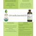 SVA Organics Citronella Essential Oil USDA Organic 4 Oz - Pure & Natural Therapeutic Grade Oil for Skin, Body, Diffuser & Candle Making - Buy Online on SooperMarket.com