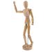 US Art Supply Wood 12" Artist Drawing Manikin Articulated Mannequin with Base and Flexible Body - Perfect for Drawing The Human Figure (12" Female)