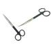 SANDBROS Facial Hair Scissors Set -Eyebrow Trimmer -Grooming Scissors for Eyebrow Shaping Ear Nose Nostril Hair and Mustache Trimming for Men and Women (Stainless Steel) 4.5 INCH