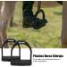 Buy Doact Iron Stirrups for Adults & Kids - Black Rubber & Plastic Medium Dressage Safety - Perfect for Young Equestrians - Buy Online on SooperMarket.com