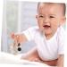 KOMBIUDA Silicone & Wooden Baby Teether Maracas | Musical Instruments & Teething Toy for Babies 0-6 Months - Buy Online on SooperMarket.com