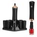 Electric Nail Lacquer Shaker  Glue Shaker for Eyelash Extensions with Base  Electric Shaker Time Saving Handsfree Tool with 2 Connectors and 9 Sizes of Caliber Liquid Evenly Mixer Black