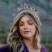 Formery Star Mary Halo Crown Headband Silver Crescent Moon Amethyst Purple Crystal Goddess Halo Headpiece Handmade Quartz Natural Stone Spiked Hair Accessories for Women