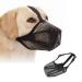 Muzzle for dogs breathable mesh muzzle for large dogs muzzle medium dogs adjustable dog muzzle for small medium -sized and large biting chewing (black m) black M