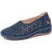Kinrui Women's Casual Loafers - Blue | Arch Support, Slip-On, Comfortable Flats - Buy Online on SooperMarket.com
