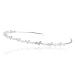 Flexible Elegant Vine Design Headband Tiara - Silver Plated Faux Pearls T177 Faux Pearls Silver Plating