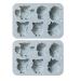 Alipis 2 Pcs Baking Cake Mold Roasting Pan Baking Pans Ice Cube Lollipop Molds Silicone Mold Tool Household 19.9x13.8cm Blue
