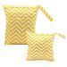Egurs diaper bag for on the go Wetbag 1 piece large + 1 piece medium yellow stripes