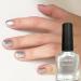 Silver Nail Polish Glitter Chrome Metallic Nail Varnish Quick Dry Breathable Holographic Metal Mirror Effect Nail Polish No UV Needed Nail Polish Nail Art DIY Nail Salon for Women Girls at Home