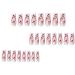 Shop 24Pcs White French Tip Long Press on Nails - Glossy Acrylic False Nails with Rhinestones & Designs for Women | Perfect for International Shipping - Buy Online on SooperMarket.com