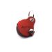 Copter farm dog brand bag for dogs on the collar |With engraving push button |Art leather real leather |Dog brand |Individually engraved on both sides (red pear) red pear