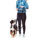 Hands Free Running Dog Lead: Retractable 7FT Long Pet Training Leads for Walking Hiking Jogging - Reflective Nylon Strong Tape Car Seat Belt Leash for Medium Large Dogs Black