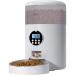 WOPET 4L Automatic Cat Feeder,Timed Dog Feeder Pet Food Dispenser with Desiccant Bag for Dry Food,Programmable Portion Control & Voice Recorder for Small / Medium Pets White