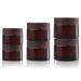 Tuakimce 6 pieces 15ml 30ml glass cream can empty empty cans clear tanter empty can empty fillable container glass container with lid liner for lottery cream cosmetics 6 pieces-15ml/60ml amber wooden grain cover bottle