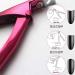 AnHua 1Pcs False Nail Clipper Acrylic Nail Tips Cutter Rustproof Stainless Nails Clipper Kit Nail Catcher Trimmer Manicure Tool for Artificial Gel Nail (Rose Red) - Buy Online on SooperMarket.com
