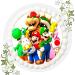 For the birthday a cake picture with the motif: Super Mario edible photo for cakes cake image cake rabbit 20cm dining papier Super Mario No. 17