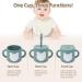 ROISDIYI Silicone Sippy Cup for Baby 6 Months | 8 OZ Spill-proof with Straw & Snack Cup-Lid | Easy Hold Handles | Sky Blue - Buy Online on SooperMarket.com