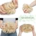 Golden & Bleach Blond Updo Ponytail Hair Extension | Messy Bun Scrunchie Curly Wavy Hairpiece for Women - 35g - Buy Online on SooperMarket.com
