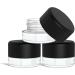 200 Pack 5ml Thick Clear Glass Containers with Black Child Resistant Lids for Oil  Lip Balm  Wax  Cosmetics - Buy Online on SooperMarket.com