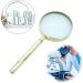 65mm 30X Handheld Glass Shatterproof Reading Magnifier for Seniors and Kid Lens Metal Handle Handheld Glass 30x - Buy Online on SooperMarket.com