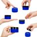 5 oz Blue Plastic Cosmetic Jars with Lids - Set of 12 Refillable Containers for Creams, Lotions, Makeup, Bath Salt, Ointments, and Body Butter - Buy Online on SooperMarket.com