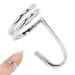 Nail Art Fingernail Rings Decorative Nail Ring Fashion Fingertip Jewelry Nail Art Ring Ladies Wearing Nail Accessories Women Finger Nail Ring Electroplated Copper Fingernail Rings(3050 Platinum)