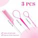 Sularpek 3pcs Topsy Tail Hair Tool Set - Pink Looping Hair Styling Kit with Comb - Ideal for French Braids & Creative Hairstyles - Buy Online on SooperMarket.com