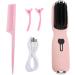 TOPINCN Hair Straightener Brush - 2-in-1 Electric Hot Comb with 11 Temperature Settings | Portable Anti-Scald Straightening Brush for Travel - Buy Online on SooperMarket.com