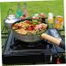 BCOATH Camping Portable Pan Egg Pan Flat Skillet Camping Cookware Griddle Pan Stainless Steel Cookware Pans Portable Camping Pan Mini Egg Cooker Multi-Function Pan Non Stick Wok Wood - Buy Online on SooperMarket.com