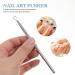 KALLORY Stainless Steel Nail Scraper and Cuticle Pusher Set - Triangle Gel Polish Remover Tool (4 Pcs, Silver) - Buy Online on SooperMarket.com