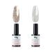 Gold and Silver Gel Nail Polish, 2 Colors Glitter Shimmer Gold Silver Nail Polish Kit, U V Soak Off No Chip Gel Manicure Kit Salon DIY At Home Gold & Silver