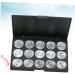 Angoily 15 Eyeshadow Empty Cosmetic Case Empty Makeup Eye Shadow Box Concealer Travel Aluminum Plate - Buy Online on SooperMarket.com