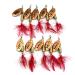10PCS Spinner Lures Metal Bait Sequins Spinner Fishing Lures Fishing Lures Fishing Accessories Fishing Spinners Lifelike Fishing Bait Crankbaits Set for Outdoor Fishing Red