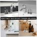 Beavorty 3-Pack Razor Holder Stand - Stainless Steel & Aluminum Alloy Safety Razor Base for Men - Travel Brush Silver - 4.3x4.3cm - International Shipping - Buy Online on SooperMarket.com