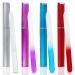 SWKJ 4 PCS Set Glass Nail Files Professional Gradient Color Crystal Nail Files with Cases Double Sided Nail Files Fingernail/Toenail Caring Tools for Home and Salon Use