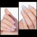 TOMICCA Short Coffin French Edge Nail Tips - 510pcs Half Cover False Nails | Natural Matte Acrylic Extension Tips | 15 Sizes for Salon Nails - Buy Online on SooperMarket.com