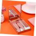 NOLITOY 5pcs Makeup Brush Set with Mirror - Mini Lipstick Kit & Face Powder Brush - Travel-Friendly Pink Cosmetic Tools for Friends & Star Room Decor - Buy Online on SooperMarket.com