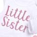 ChYoung Baby Girl Little Sister Romper Top & Rose Printed Pant Set | Newborn Outfit with Headband, 3 Pieces (0-3 Months) - Pink - Buy Online on SooperMarket.com