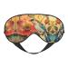 SSIMOO Flower and Bird Soft Sleep Eye Mask Female Breathable Eye Patch Perfect for Travel and Relaxation Black
