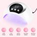 54W UV LED Nail Lamp for Gel Nail Curing | 3 Timers, LCD Display, Smart Sensor | USB Plug | Fingernail & Toenail Dryer (White) - Buy Online on SooperMarket.com