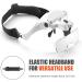 Petiarkit Headband Magnifier with LED Light Head Mounted Magnifying Glasses for Close Work 5 Clear Magnifying Lenses - Buy Online on SooperMarket.com