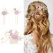 EIHI 3 Pieces Rose Accessory Cheveux Mariage Bijoux Cheveux Pince Cheveux Mariage Bijoux Cheveux Mariage Bijoux de Cheveux pour Femme A - Buy Online on SooperMarket.com